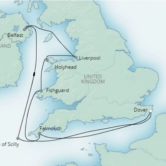 tourhub | Saga Ocean Cruise | Great British Explorer | Tour Map