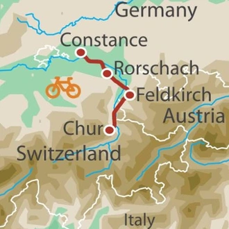 tourhub | UTracks | Alpine Rhine Cycle | Tour Map