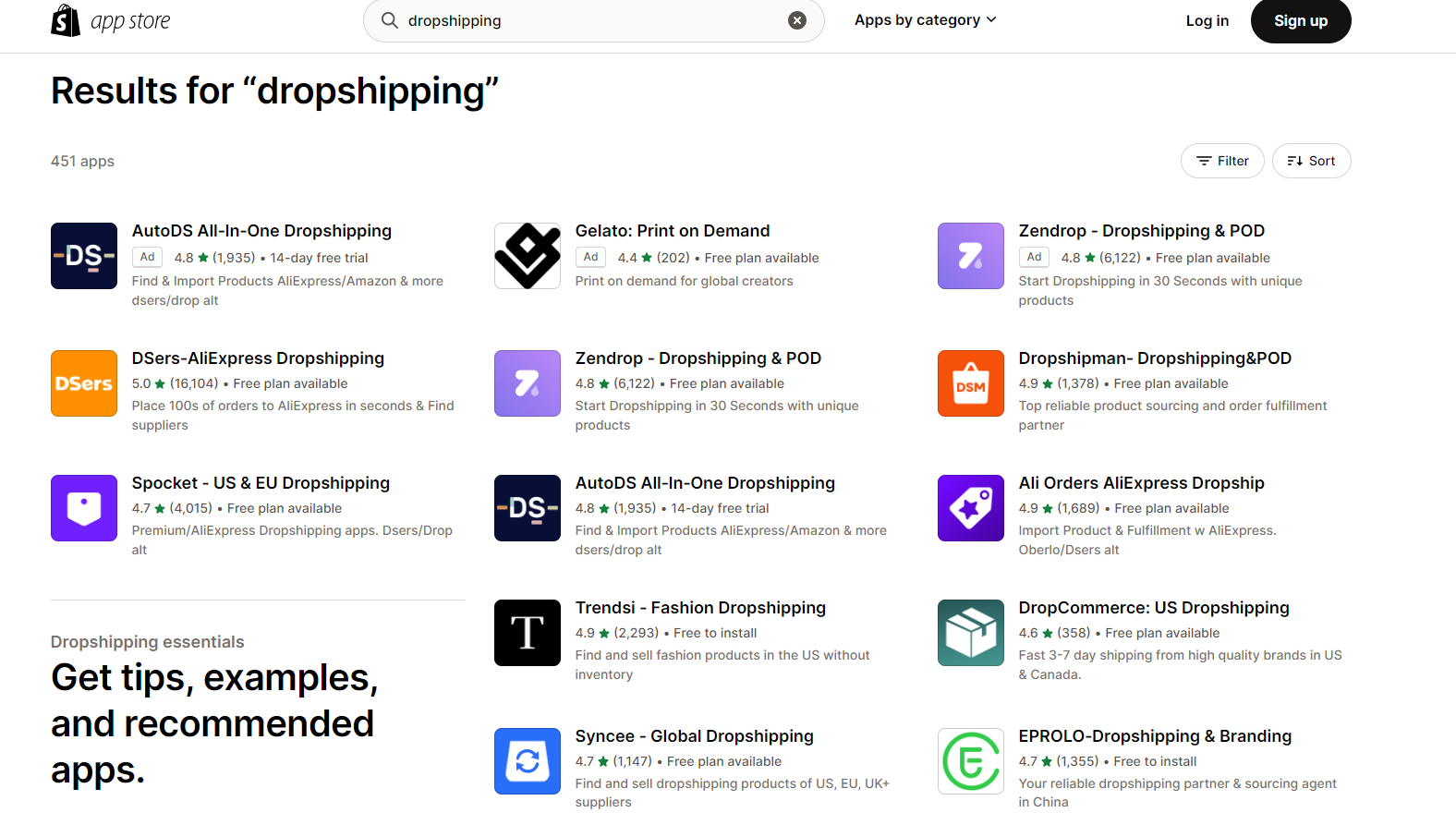 dropshipping apps