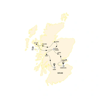 tourhub | Costsaver | Majestic Scotland | Tour Map