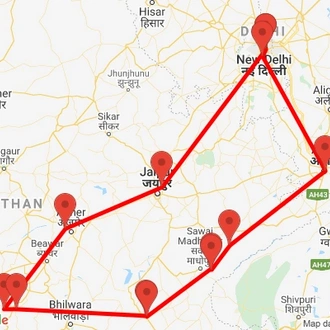 tourhub | Agora Voyages | Rural Gems Of Rajasthan | Tour Map