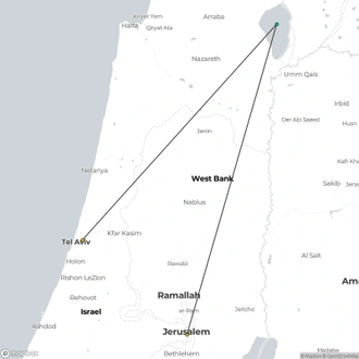 tourhub | Holiday Travel | Highlights of Israel, German-speaking guide | Tour Map