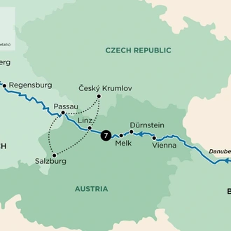 tourhub | APT | Christmas on the Danube | Tour Map