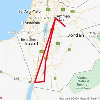 tourhub | Why Jordan Tours | Classical Tour of Jordan | Tour Map