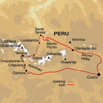 tourhub | Exodus | The Lost City of Choquequirao | Tour Map