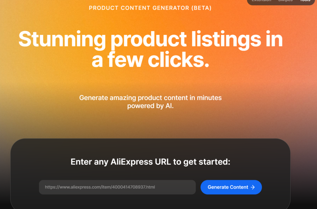 product content generator
