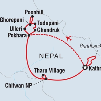 tourhub | Intrepid Travel | Nepal: Women's Expedition | Tour Map