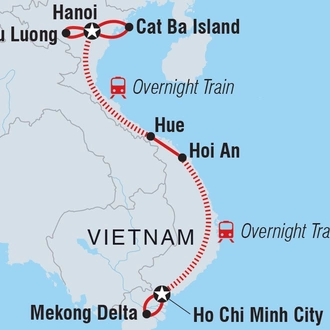 tourhub | Intrepid Travel | Vietnam Discovery | Tour Map