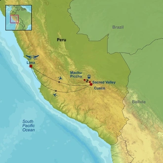 tourhub | Indus Travels | Charming Peru | Tour Map