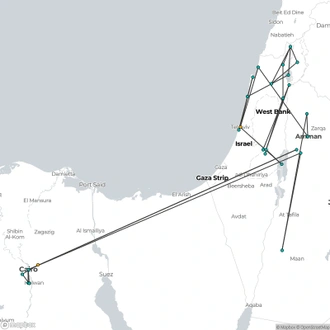 tourhub | Consolidated Tour Operators | Highlights of Israel, Jordan & Cairo | Tour Map