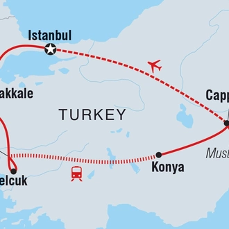 tourhub | Intrepid Travel | Turkey Real Food Adventure | Tour Map