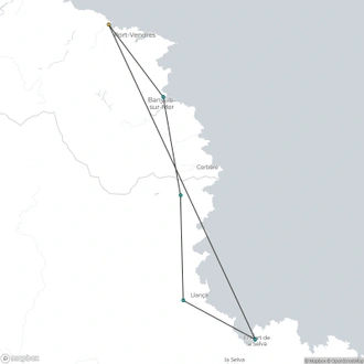 tourhub | Walkers' Britain | Hiking the Vermillion Coast | Tour Map