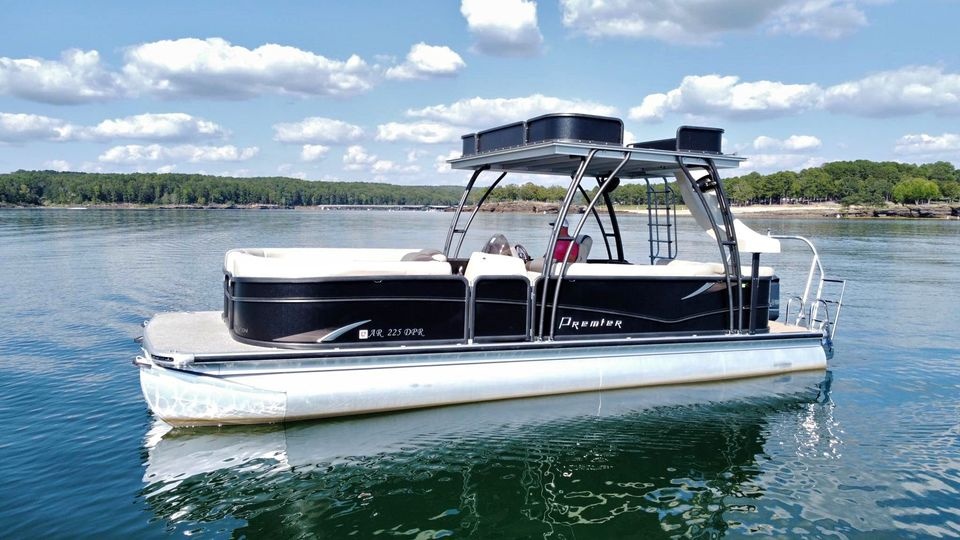 26ft Premier Sunsation Double Decker Tritoon Boat with Slide on Lake Austin (Up to 14 Passengers) image 8