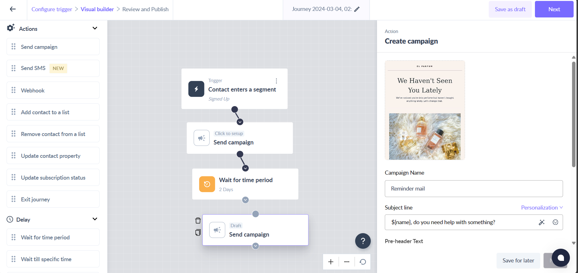 Create an onboarding flow using journeys