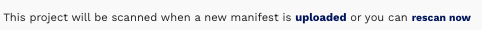 SOOS UI option to rescan an existing project using the previoius manifest information