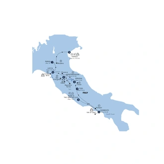 tourhub | Insight Vacations | Country Roads of Italy, a Women-Only Tour | Tour Map