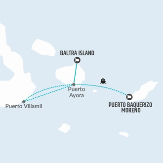 tourhub | Bamba Travel | Galapagos Island Hopping Adventure 7D/6N | Tour Map