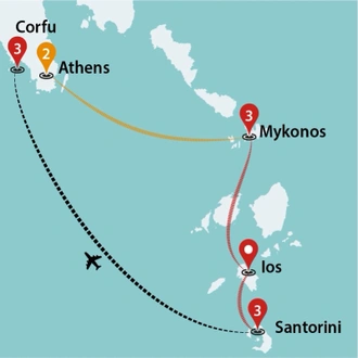 tourhub | Travel Talk Tours | Impressive Greece | Tour Map