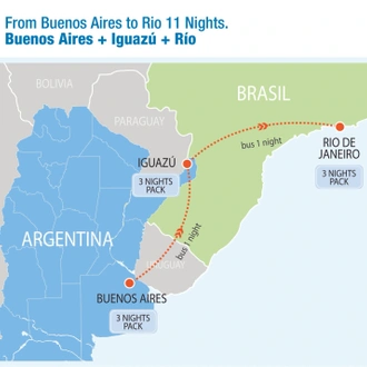tourhub | Hi Travel Argentina | From Buenos Aires to RIO (11 nights) | Tour Map