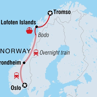 tourhub | Intrepid Travel | Northern Norway Explorer | Tour Map