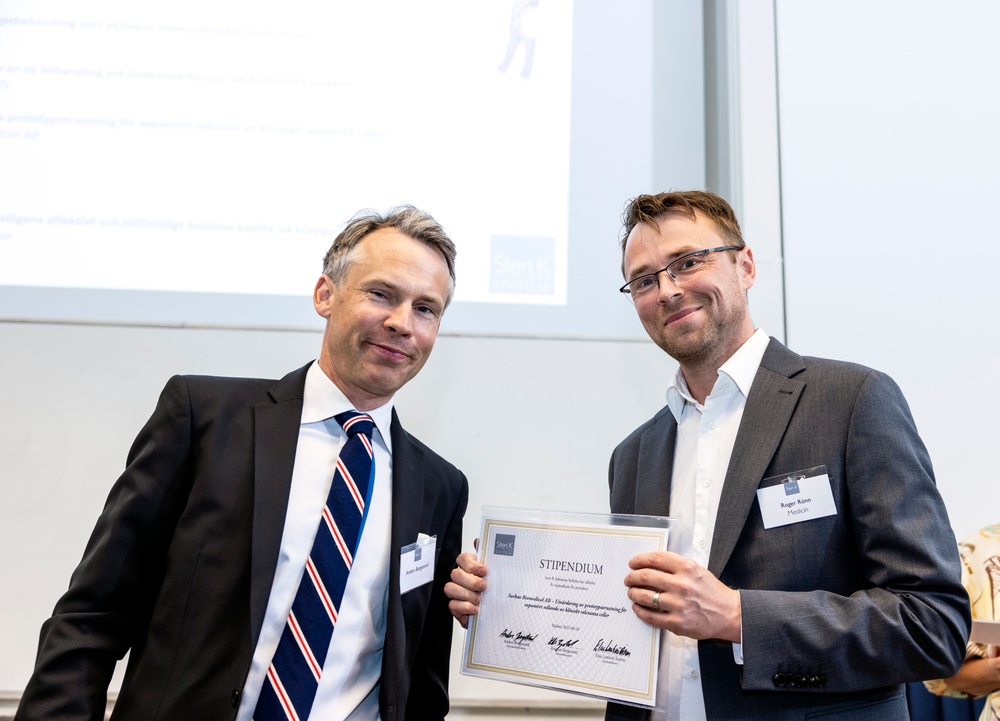 To the right: Roger Rönn, CEO of Sorbus Biomedical