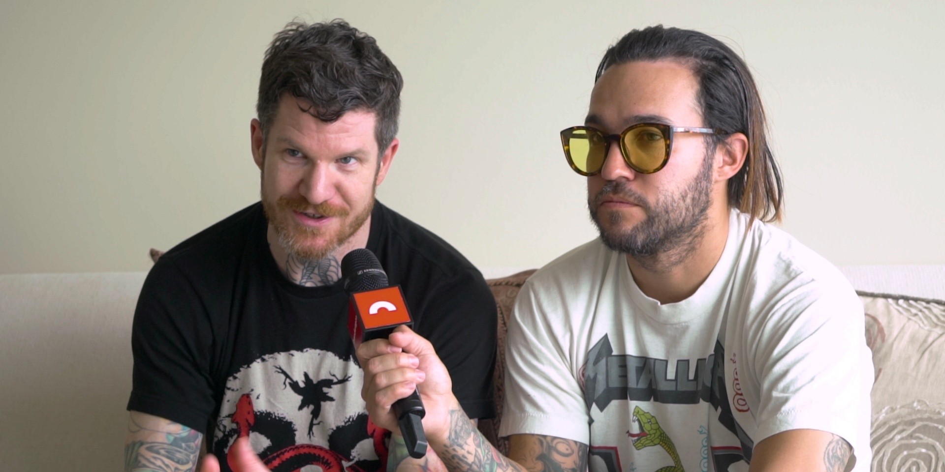 Pete Wentz and Andy Hurley talk the making of the latest Fall Out Boy album MANIA – watch