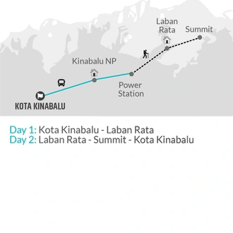 tourhub | Bamba Travel | Mount Kinabalu Trek 2D/1N | Tour Map