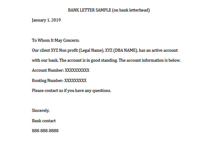 Company Bank Account Change Letter - letter format for name change in