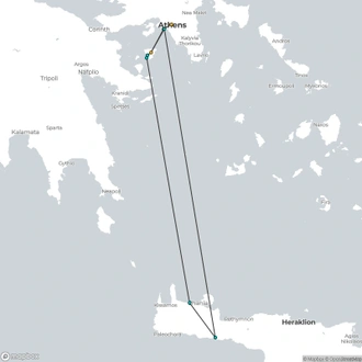 tourhub | The Natural Adventure | Hiking in Aegina | Tour Map