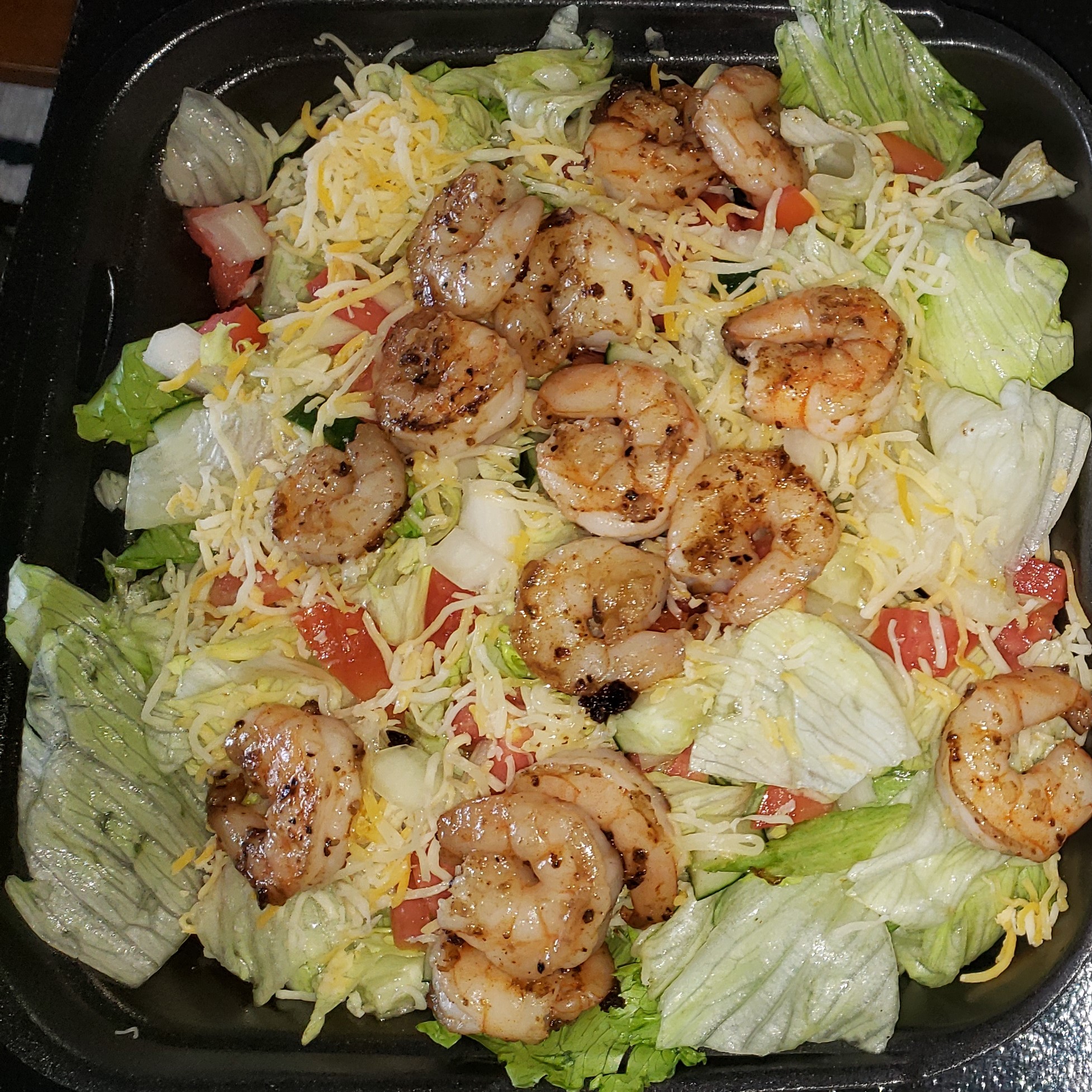 Green Salad with Grilled Shrimp - $10.95