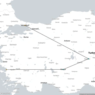 tourhub | Fez Travel | 2025 - Ancient Turkey Tour | Tour Map