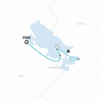 tourhub | Bamba Travel | Lake Titicaca Catamaran 2D/1N (Puno to Puno) | Tour Map