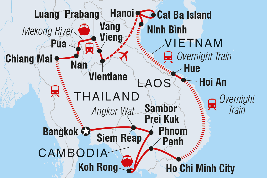 tourhub | Intrepid Travel | Epic South East Asia | Tour Map