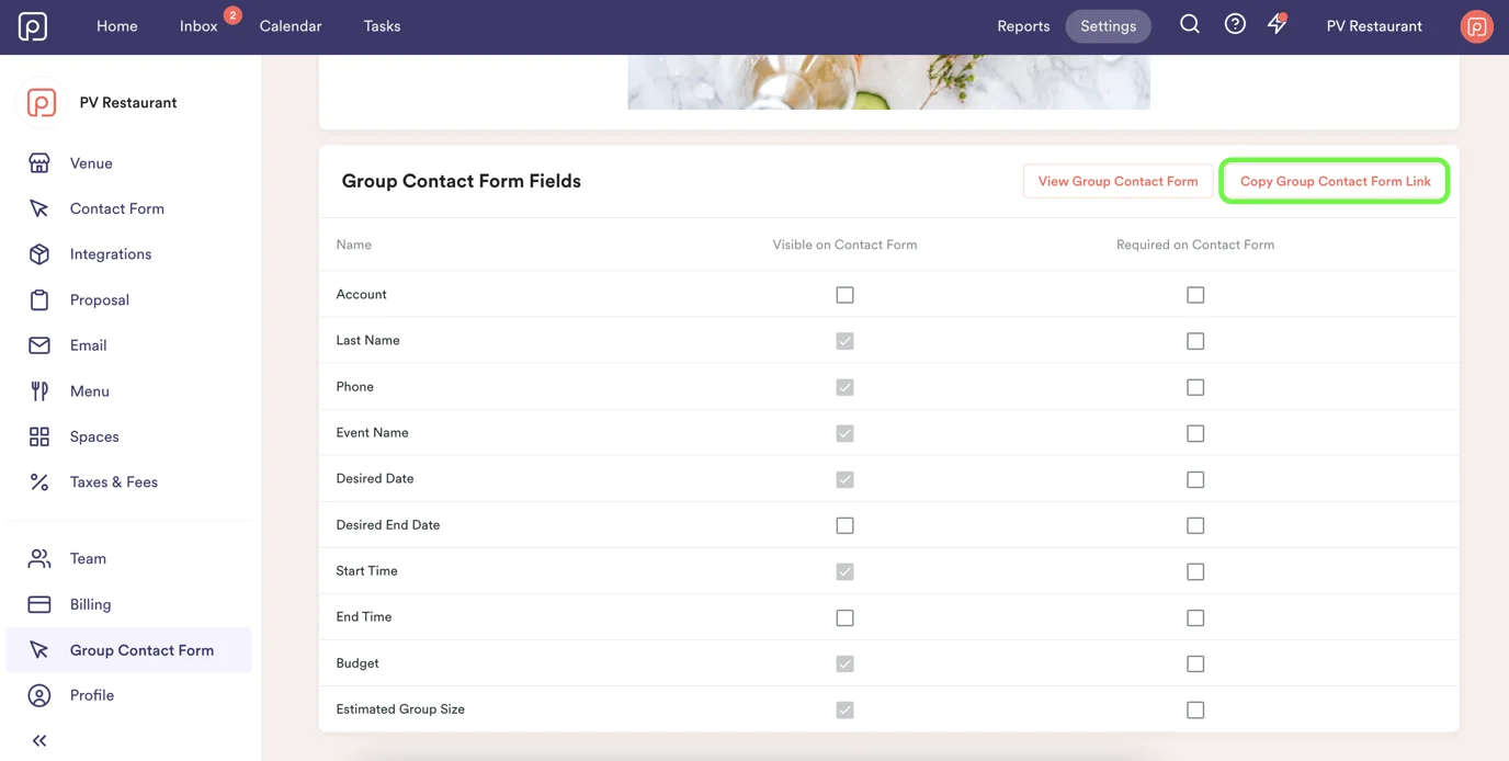 Group Contact Form