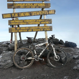 Cycling on Mount Kilimanjaro