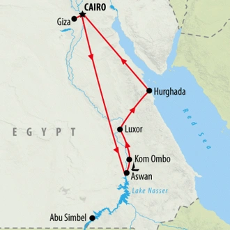 tourhub | On The Go Tours | Felucca Explorer & Red Sea - 11 days  | Tour Map