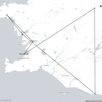 tourhub | Exodus Adventure Travels | An Icelandic Adventure | Tour Map