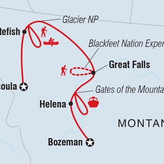 tourhub | Intrepid Travel | Best of Montana | Tour Map