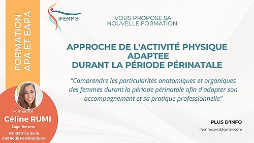 Représentation de la formation : Approche de l'activité physique adaptée durant la période périnatale . Formation EAPA et sport santé 