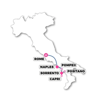 tourhub | TruTravels | Slice of Italy - Rome to Sorrento | Tour Map