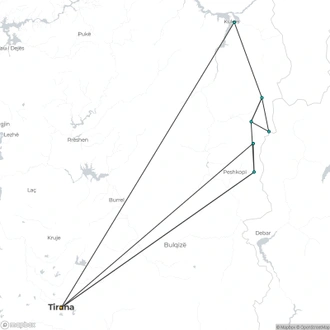 tourhub | The Natural Adventure | Walking the High Scardus Trail (Self-guided) | Tour Map