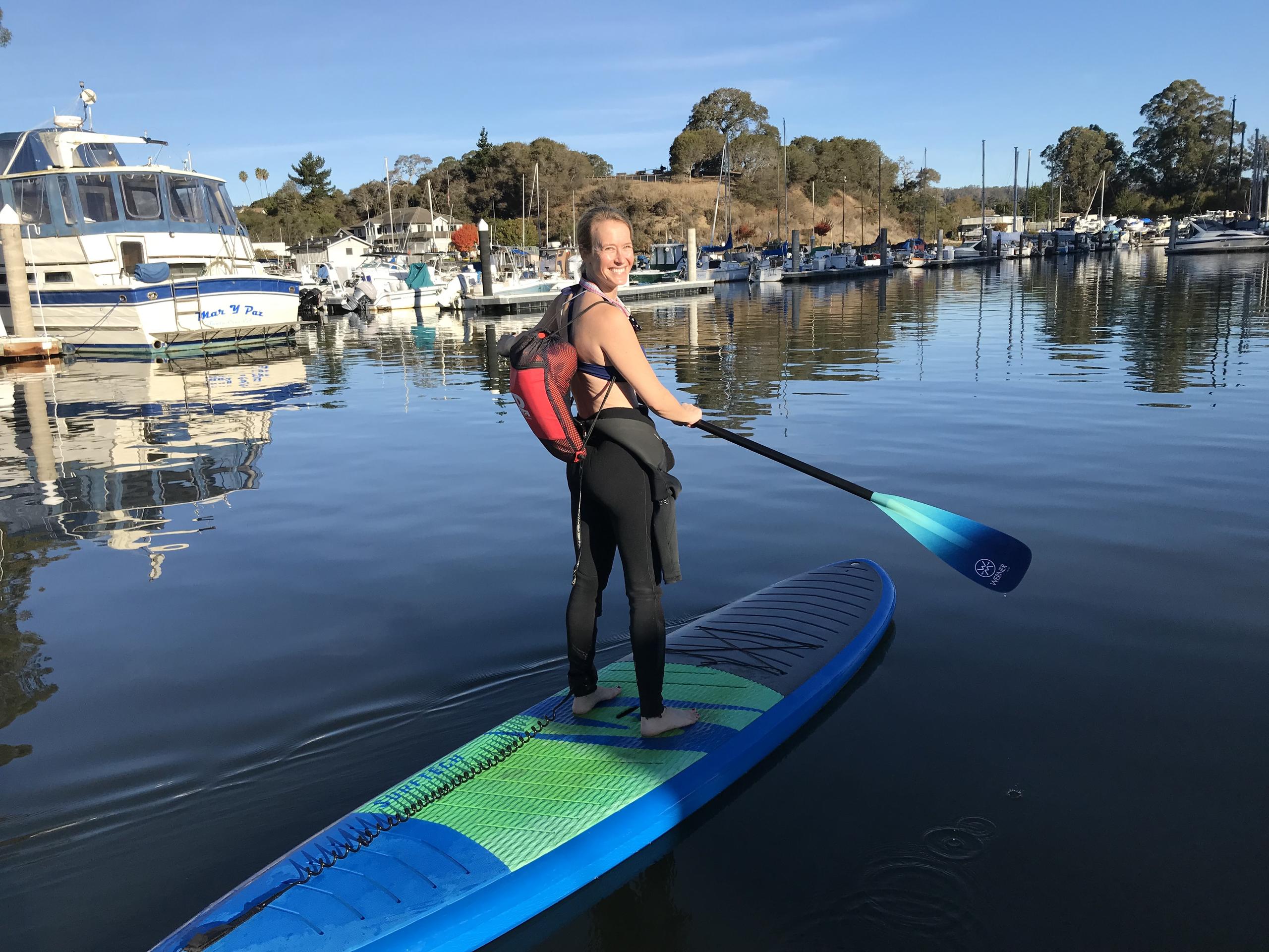 Stand up paddleboarding in Santa Cruz