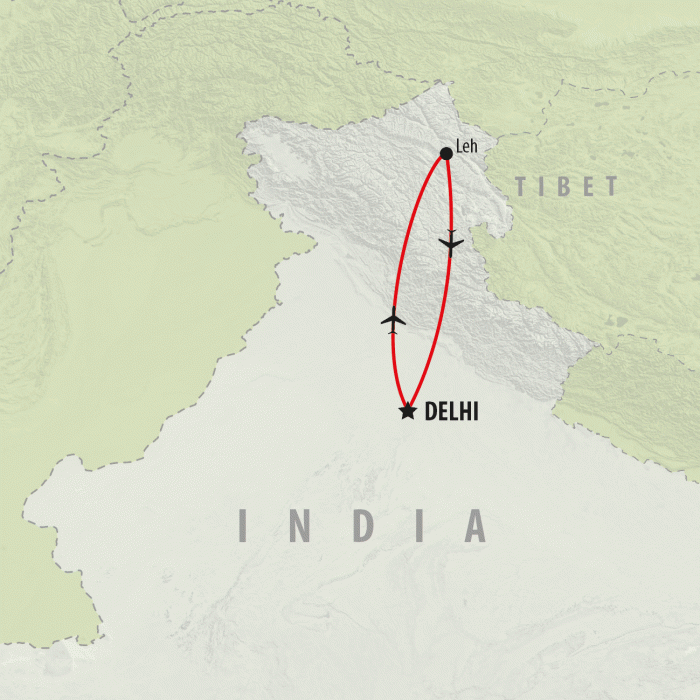 tourhub | On The Go Tours | Leh & Ladakh - 4 days | Tour Map