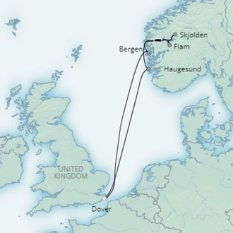 tourhub | Saga Ocean Cruise | Scenic Norway | Tour Map