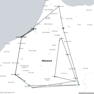 tourhub | Today Voyages | Discovery of Morocco from Casablanca XM24-13 | Tour Map