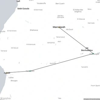 tourhub | Destination Services Morocco | Sahara and South, Private tour | Tour Map