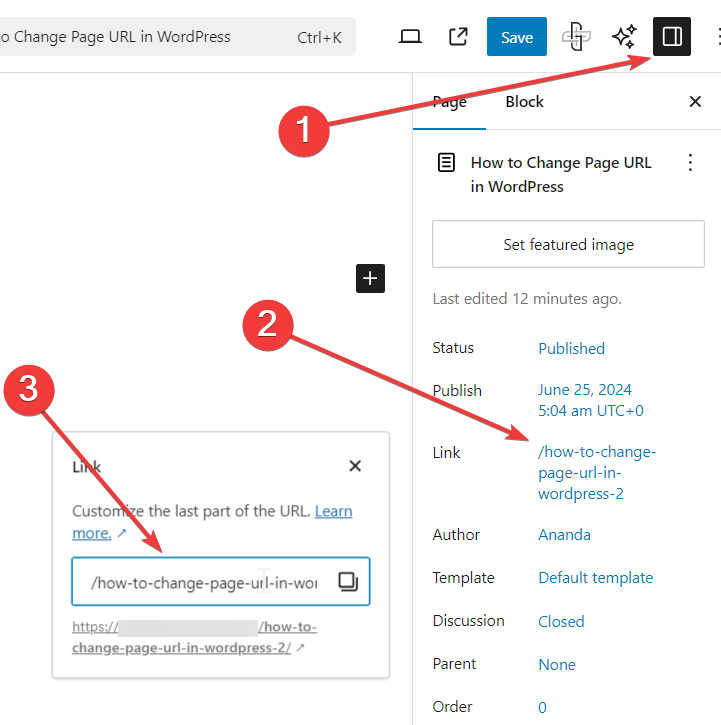 How to change page url in wordpress [4 easy methods] from the plus addons for elementor