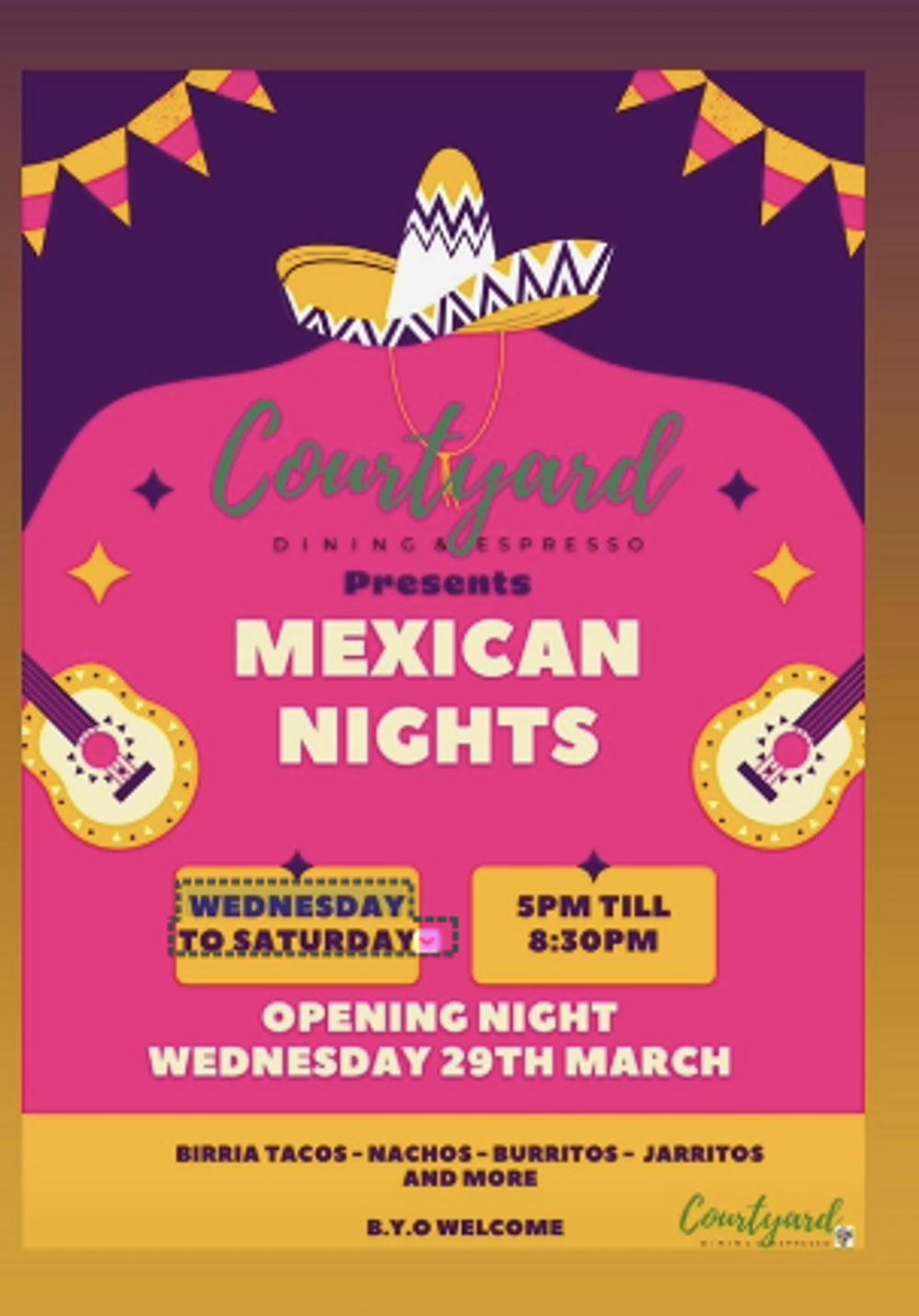 Mexican Night at Courtyard Telopea - Stitch Event - Companionship over 50