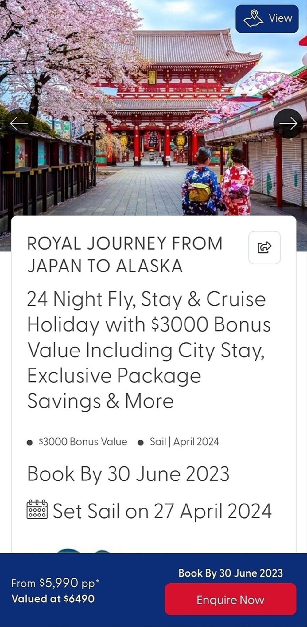 royal journey japan to alaska