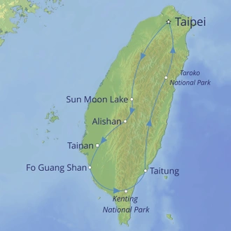 tourhub | Cox & Kings | Taiwan: The Beautiful Island | Tour Map